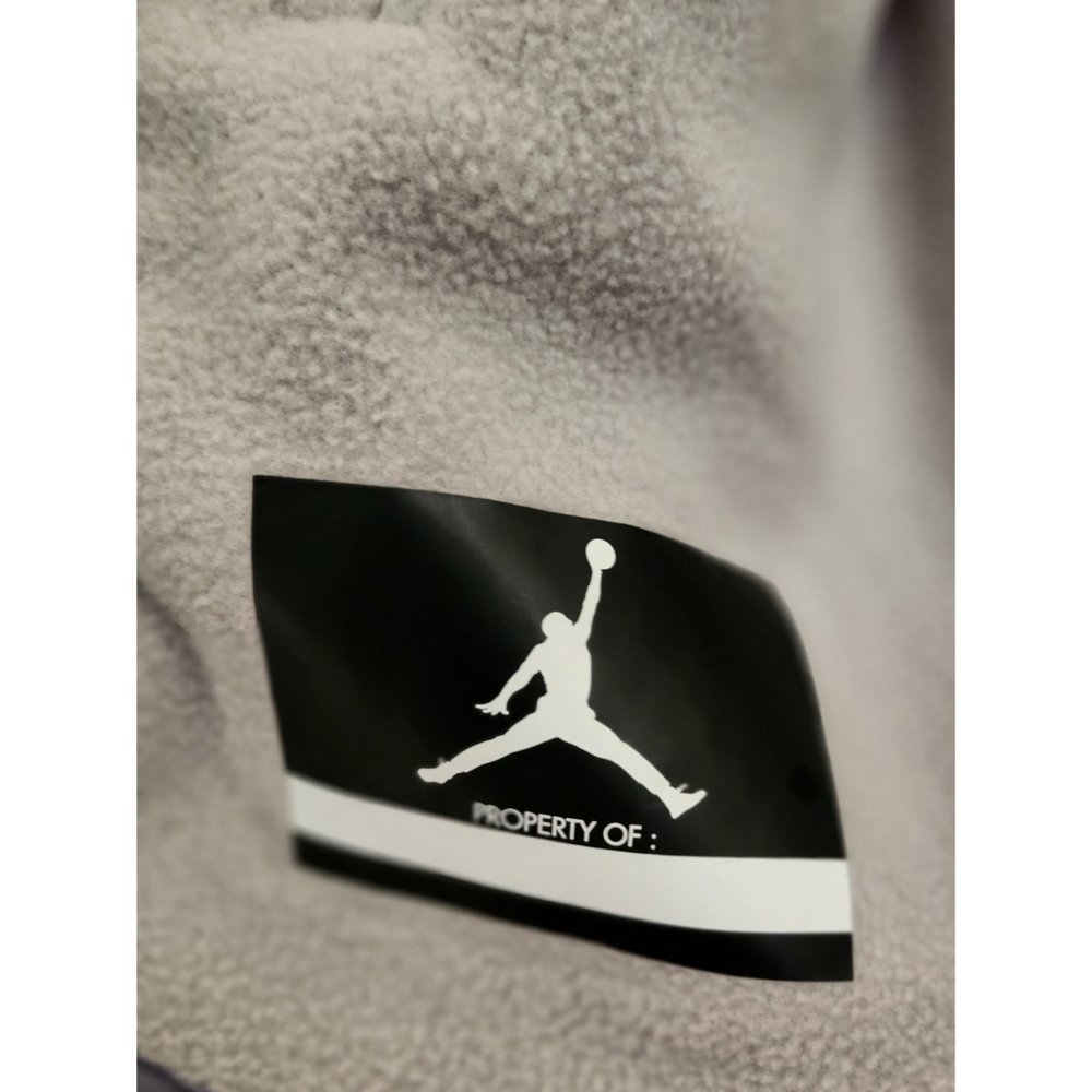 NIKE AIR JORDAN BOYS HOODED FLEECE LINED GRAY JACKET - Picture 3 of 4